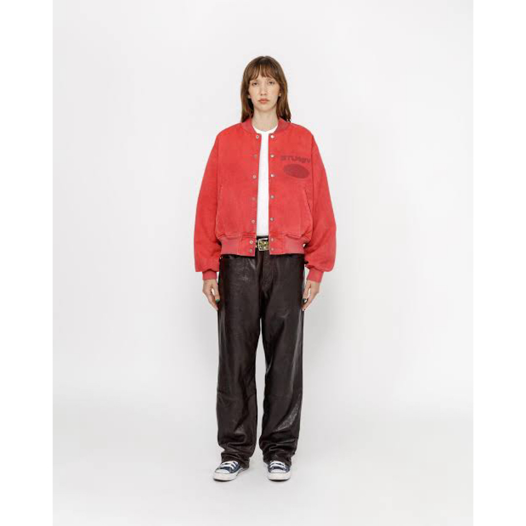 STUSSY - Stussy Ghost Logo Canvas Varsity Jacketの通販 by ガンコ's