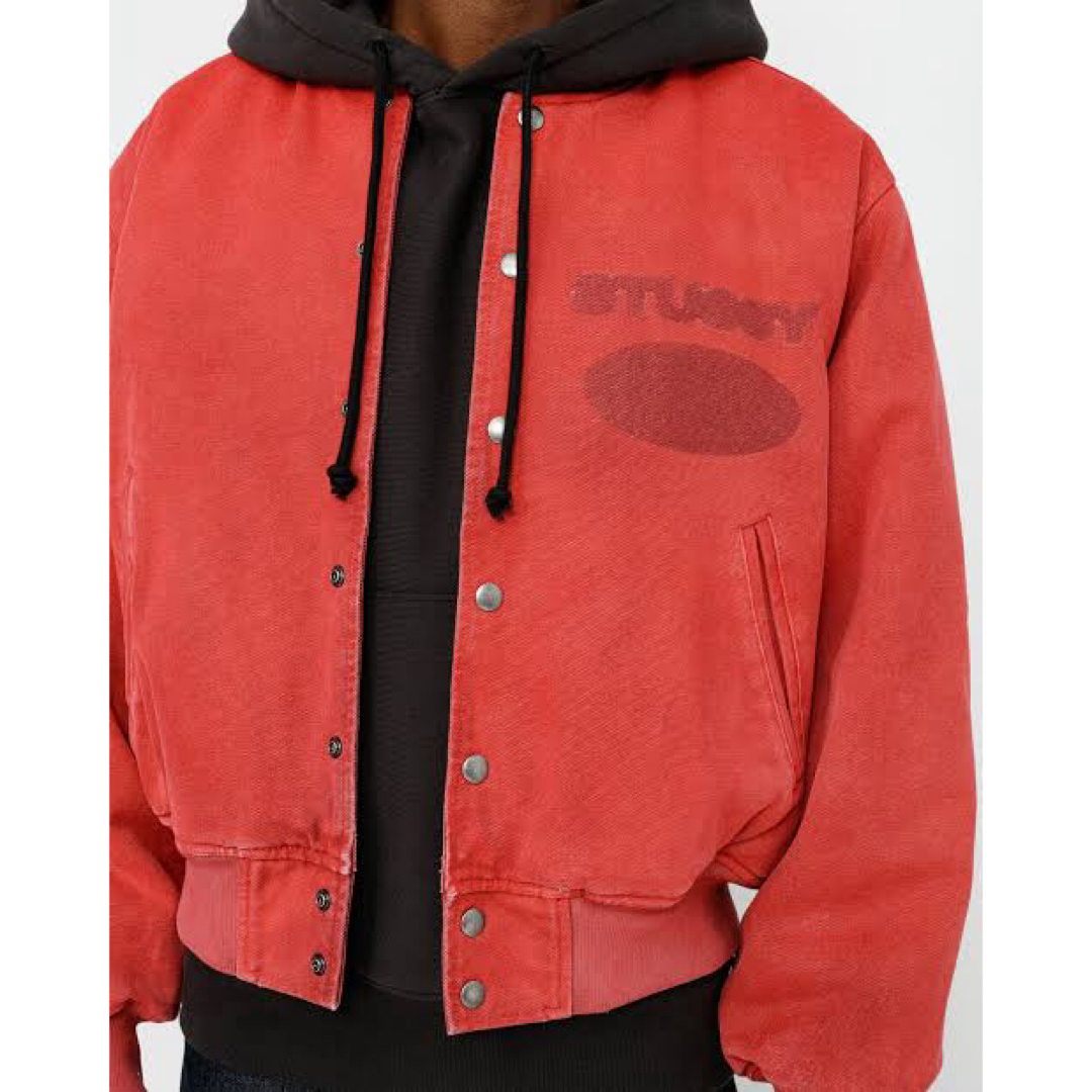 STUSSY - Stussy Ghost Logo Canvas Varsity Jacketの通販 by ガンコ's