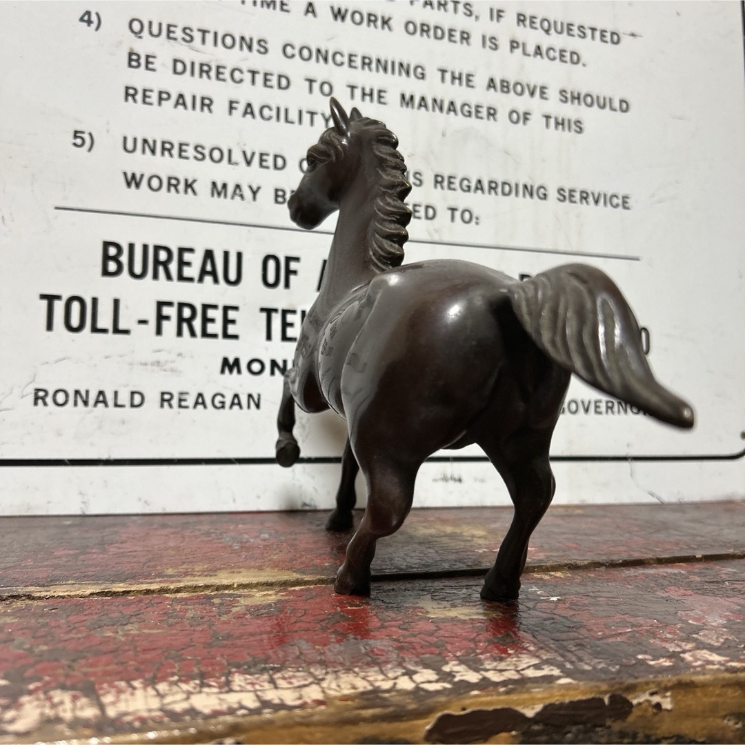 ヴィンテージ 馬 ブロンズ像 銅像 インテリア 置物 金属製 金属工芸