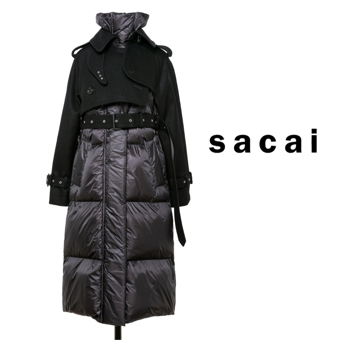 sacai - sacai Wool Melton x Padded Coat サカイ コートの通販 by u