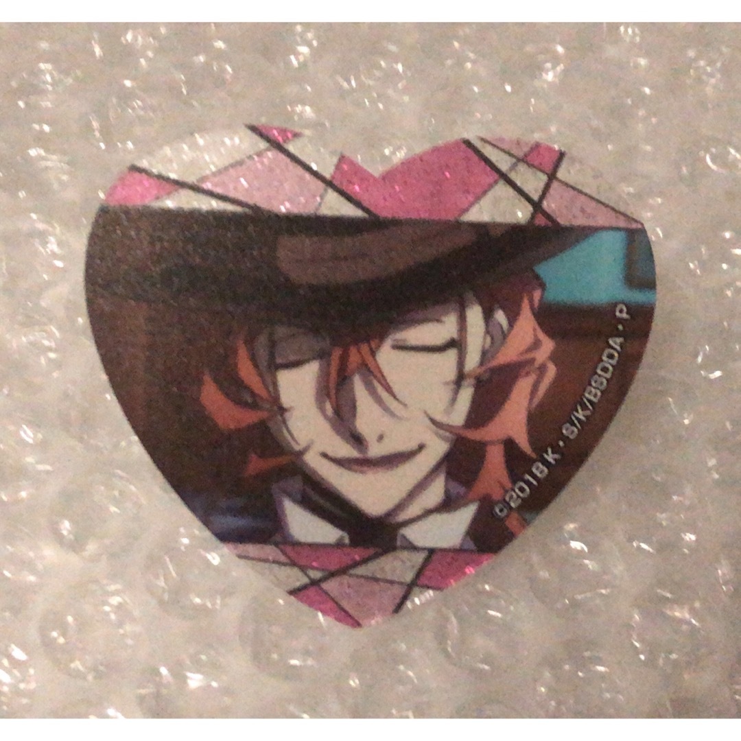 文豪ストレイドッグス ハート型ラメアクリルバッジ 中原中也 ハート缶