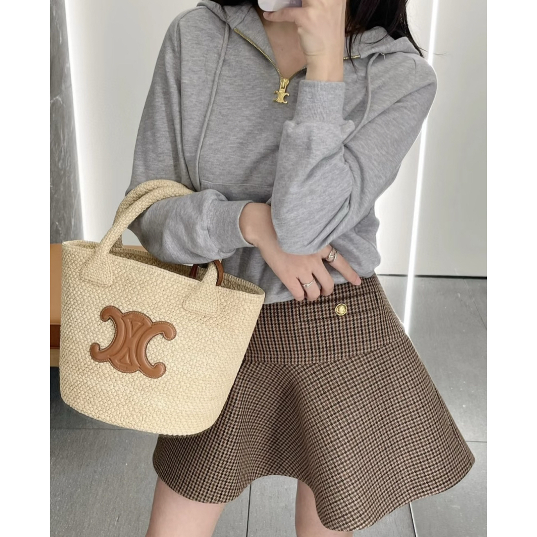 CELINE - セリーヌ サプル クラシックパニエ キュイルトリオンフ かご