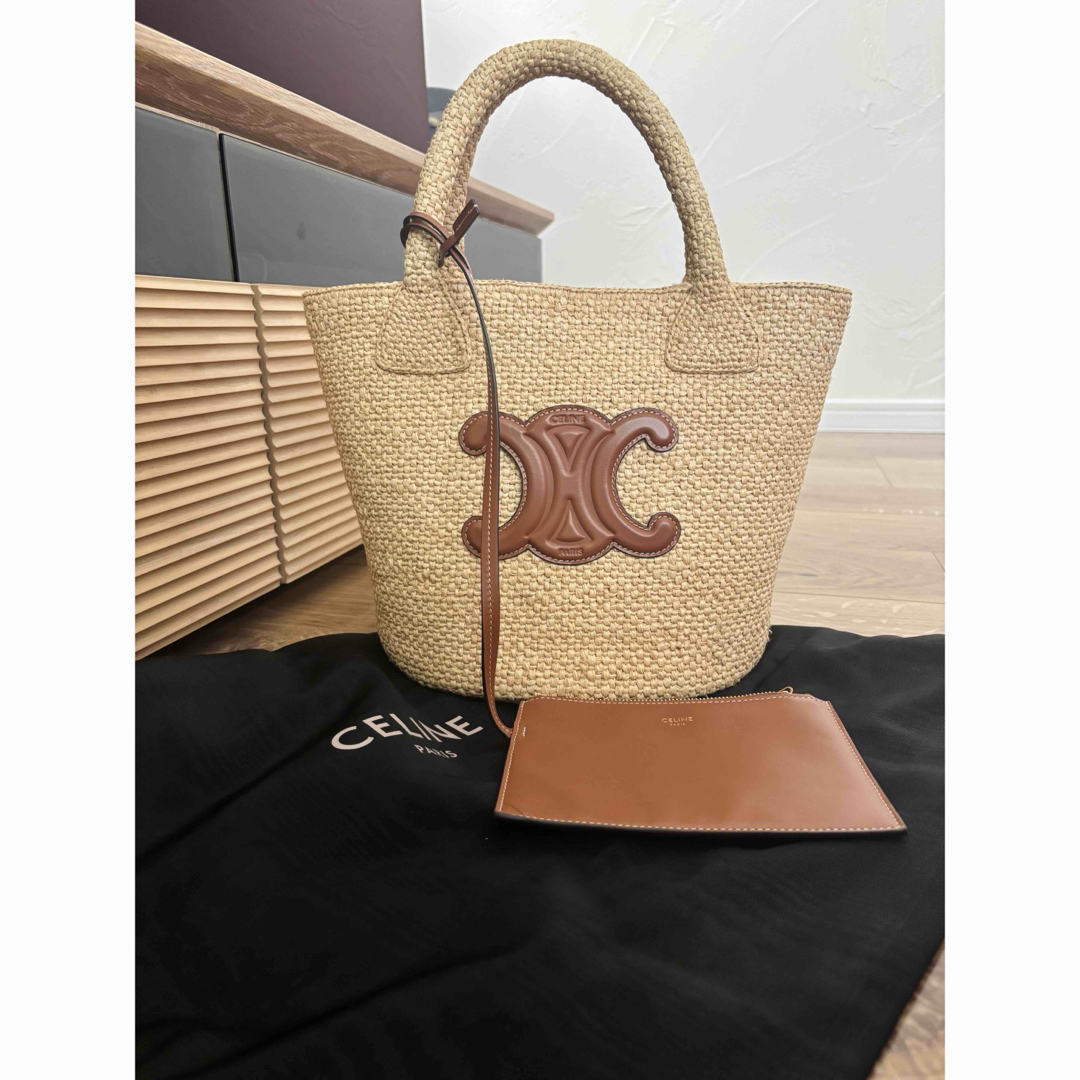 CELINE - セリーヌ サプル クラシックパニエ キュイルトリオンフ かご