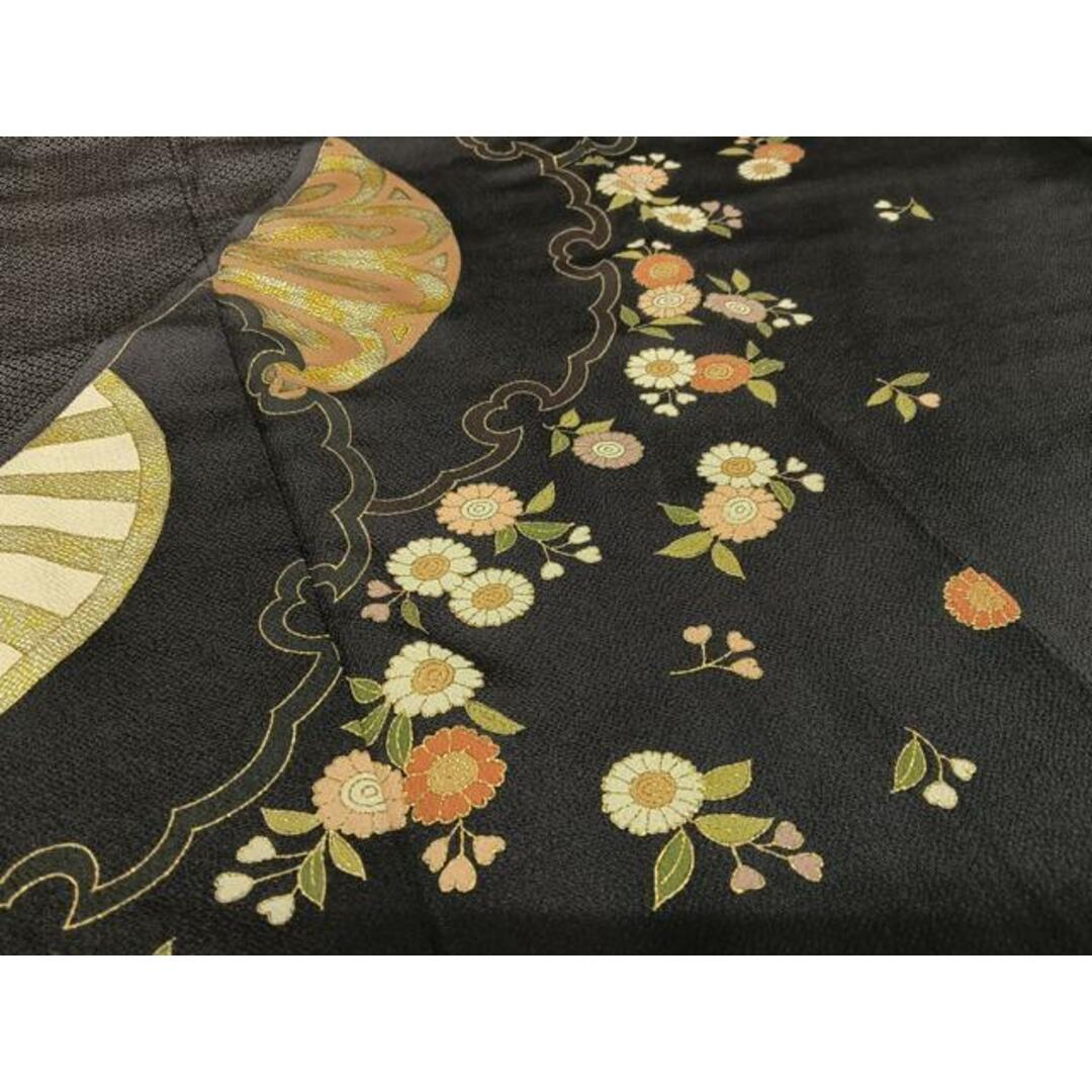 平和屋着物○訪問着 友禅 作家物 靖男 雪輪重ね花文 暈し染め 金彩 鬼