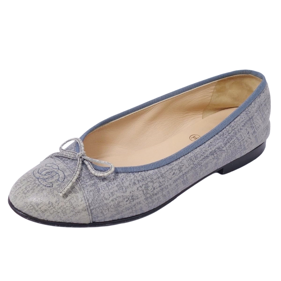 CHANEL - 美品 シャネル CHANEL パンプス バレリーナ G02819 リボン