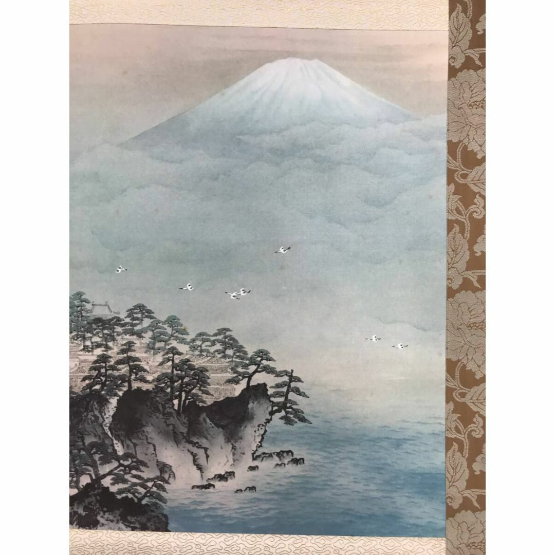 希少】 掛軸 名品 横山大観 限定複製 蓬莱山図 化粧箱付 922 希少