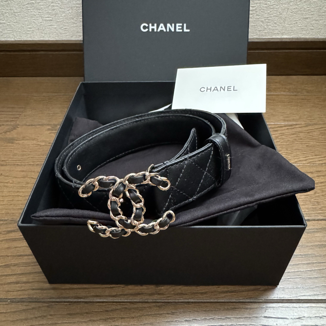 CHANEL】シャネル レザーベルト