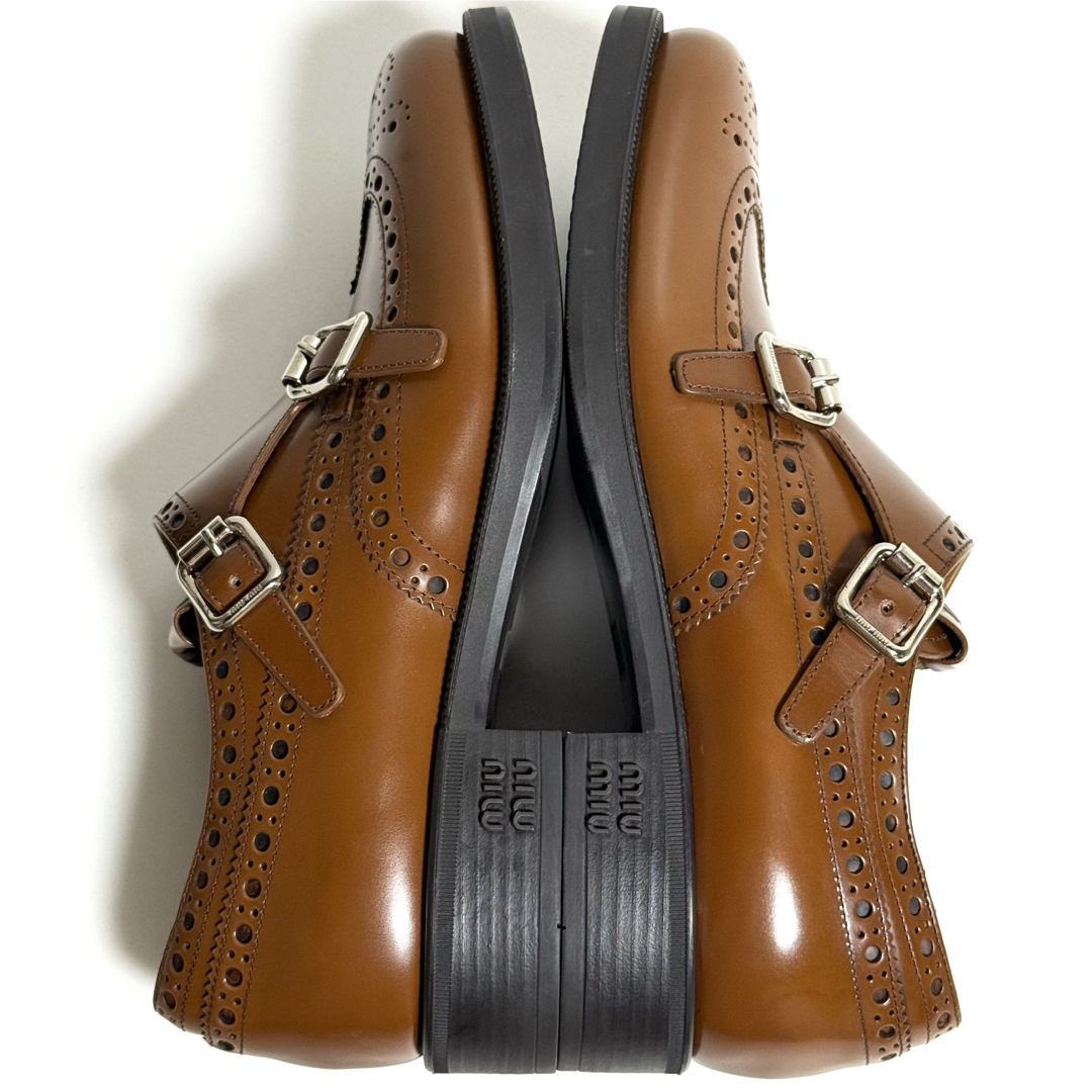 miumiu×Church's ダブルモンク ストラップ シューズ 25.5cm 未使用