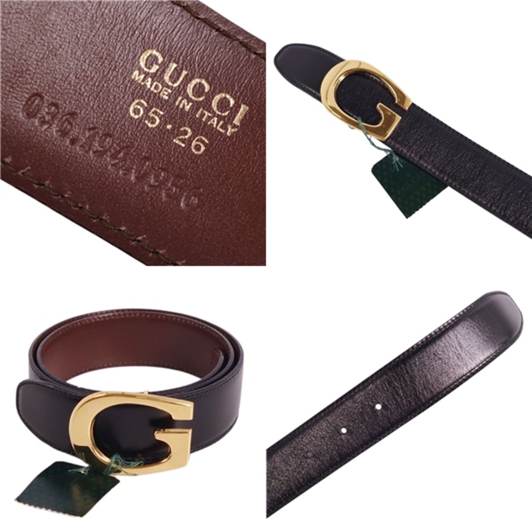 GUCCI - 未使用 Vintage グッチ GUCCI ベルト レザーベルト Gバックル