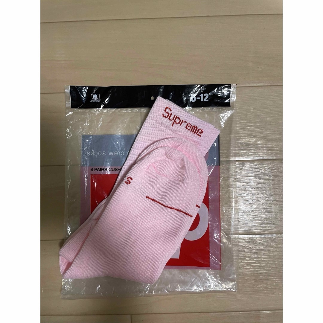 Supreme - 【激レア・新品未使用】Supreme × Hanes ピンク ソックス