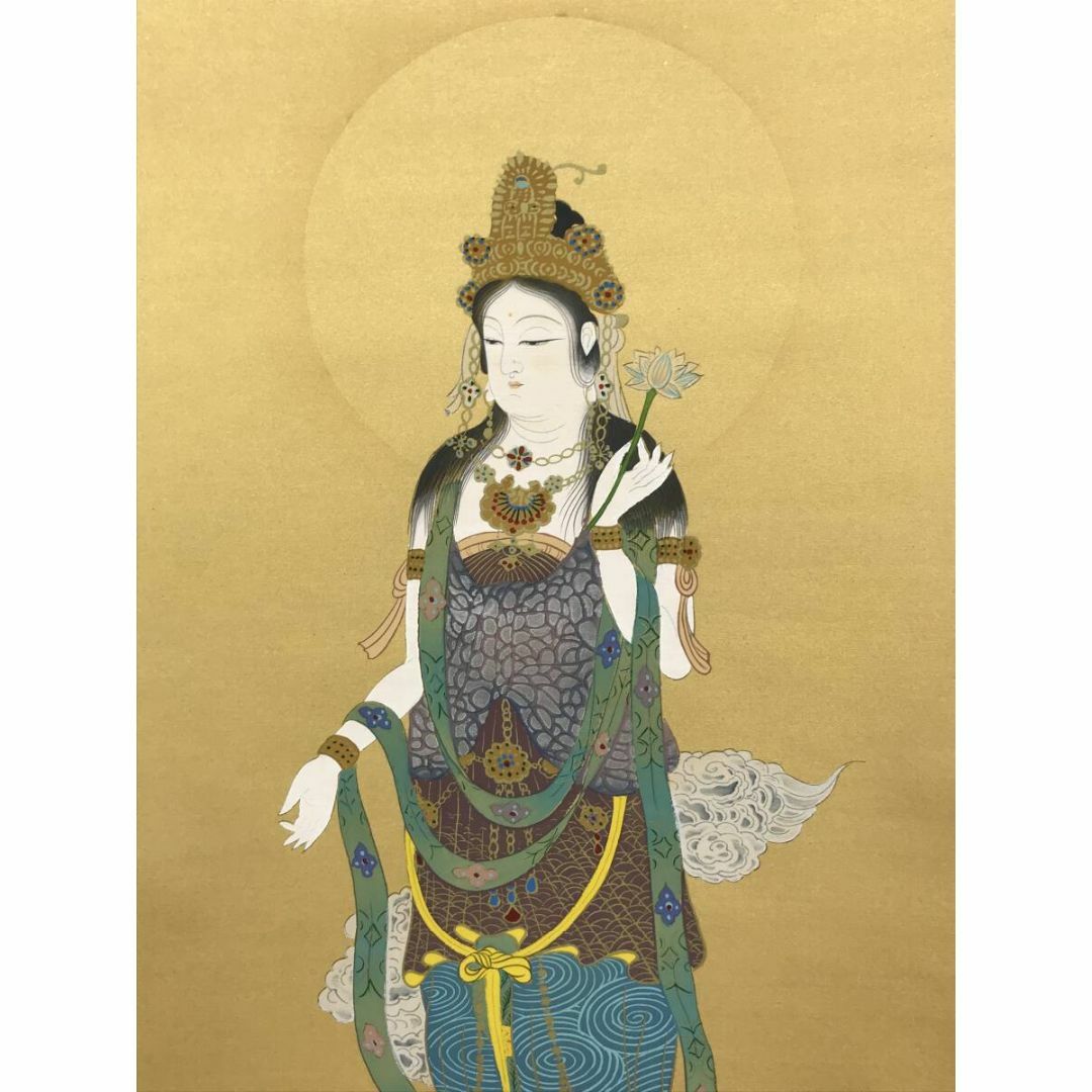 観世音菩薩 水墨画 菩薩の加護 人物画 観世音菩薩 水墨画 菩薩の加護