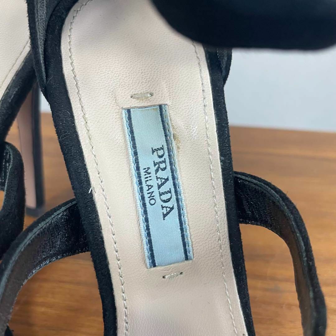 PRADA - 【極美品】PRADA☆3連スカラップカット サンダル ハイヒール