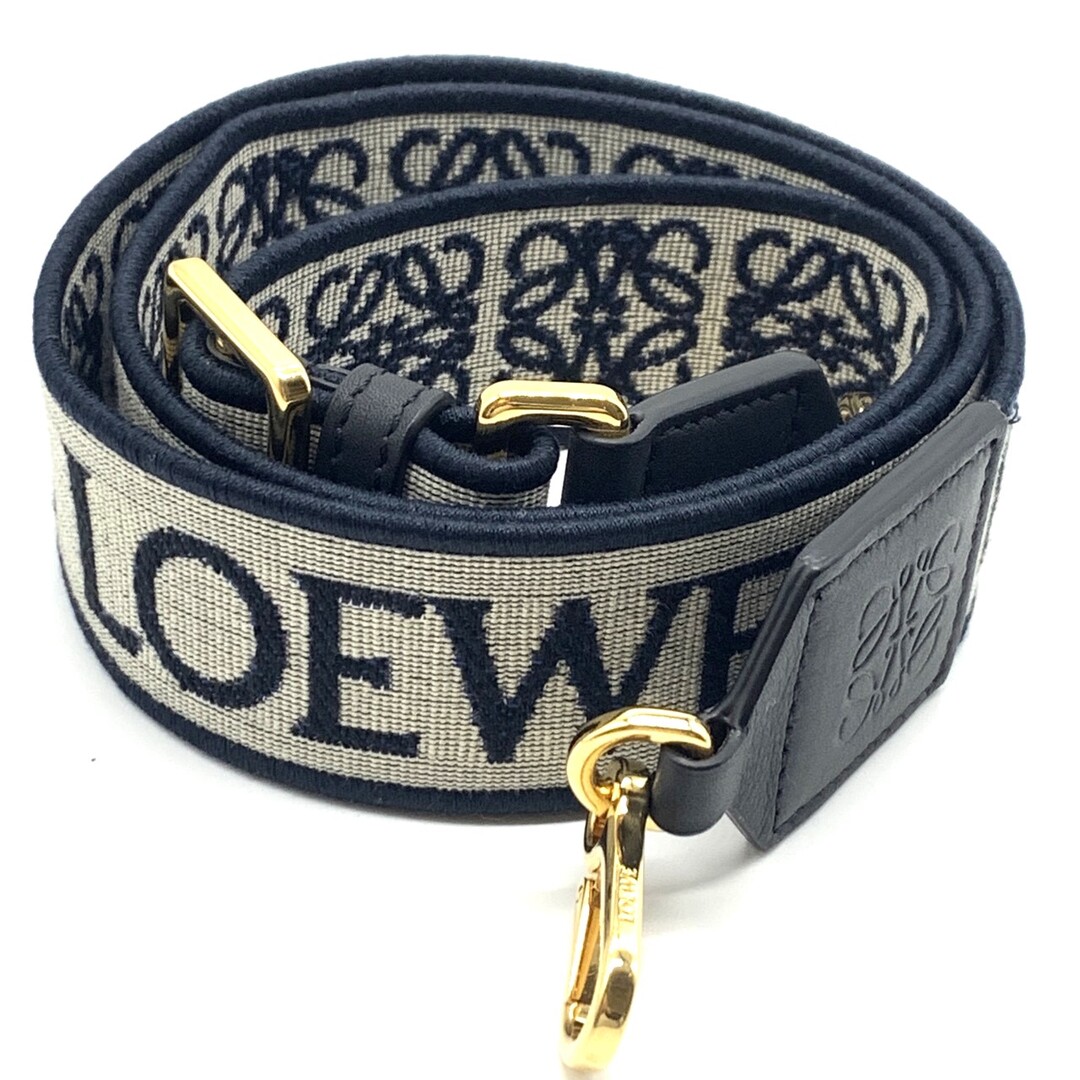 LOEWE - ロエベ ショルダーストラップ アナグラム キャンバス ブラック