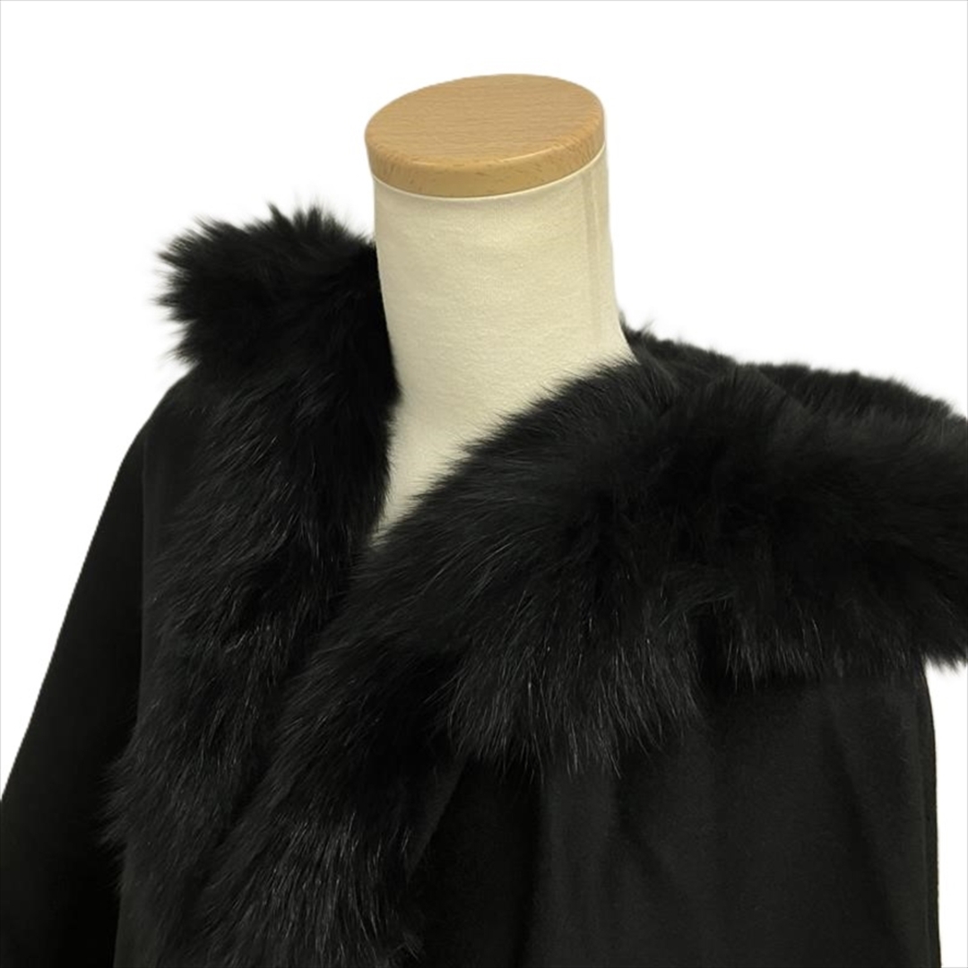 ファーケープ タグなし ポンチョ ファー ブラック レディース【中古