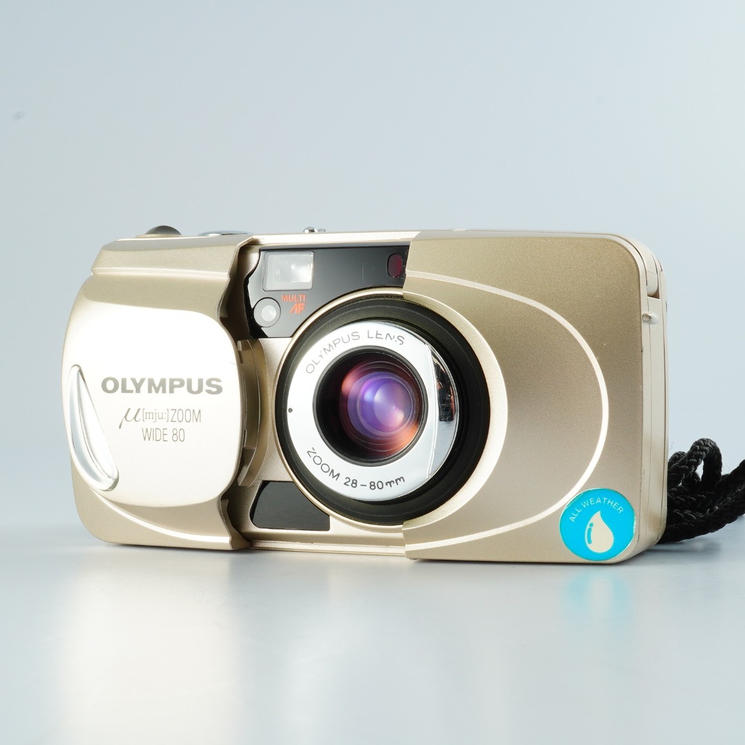 動作良好OLYMPUSフィルムカメラ μ[mju] ZOOM WIDE 80 μ（ミュー