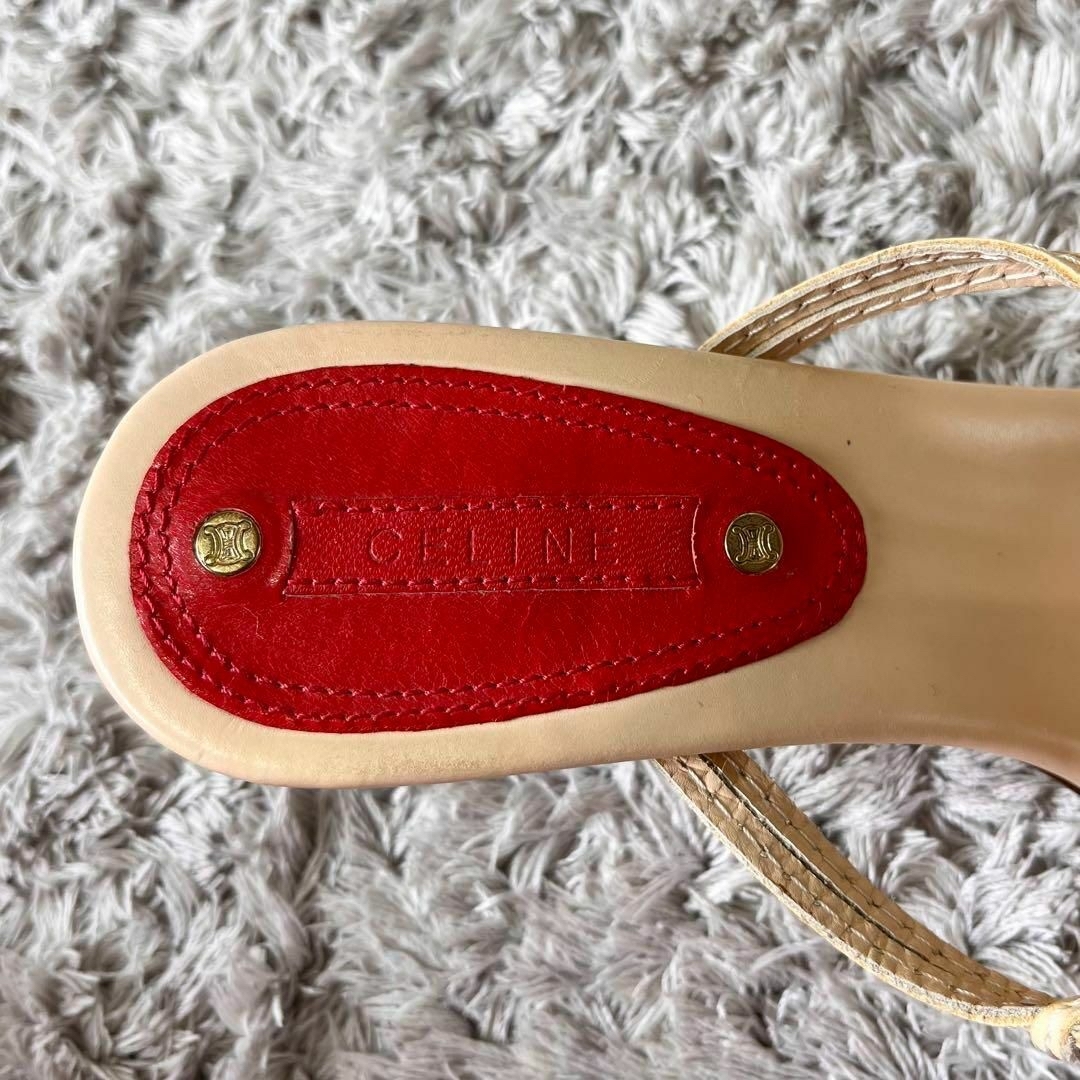 CELINE - 【希少】CELINE セリーヌ トリオンフ レザー サンダル