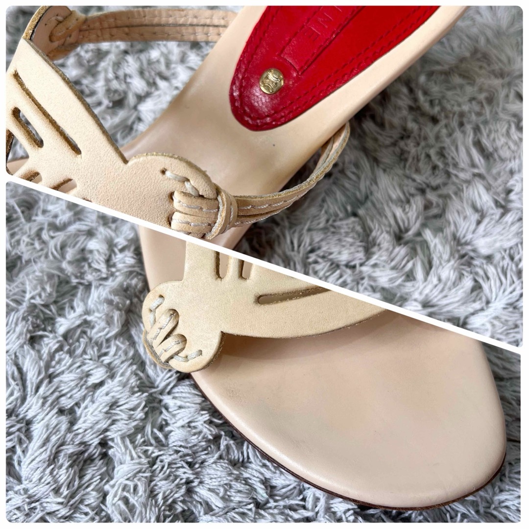 CELINE - 【希少】CELINE セリーヌ トリオンフ レザー サンダル