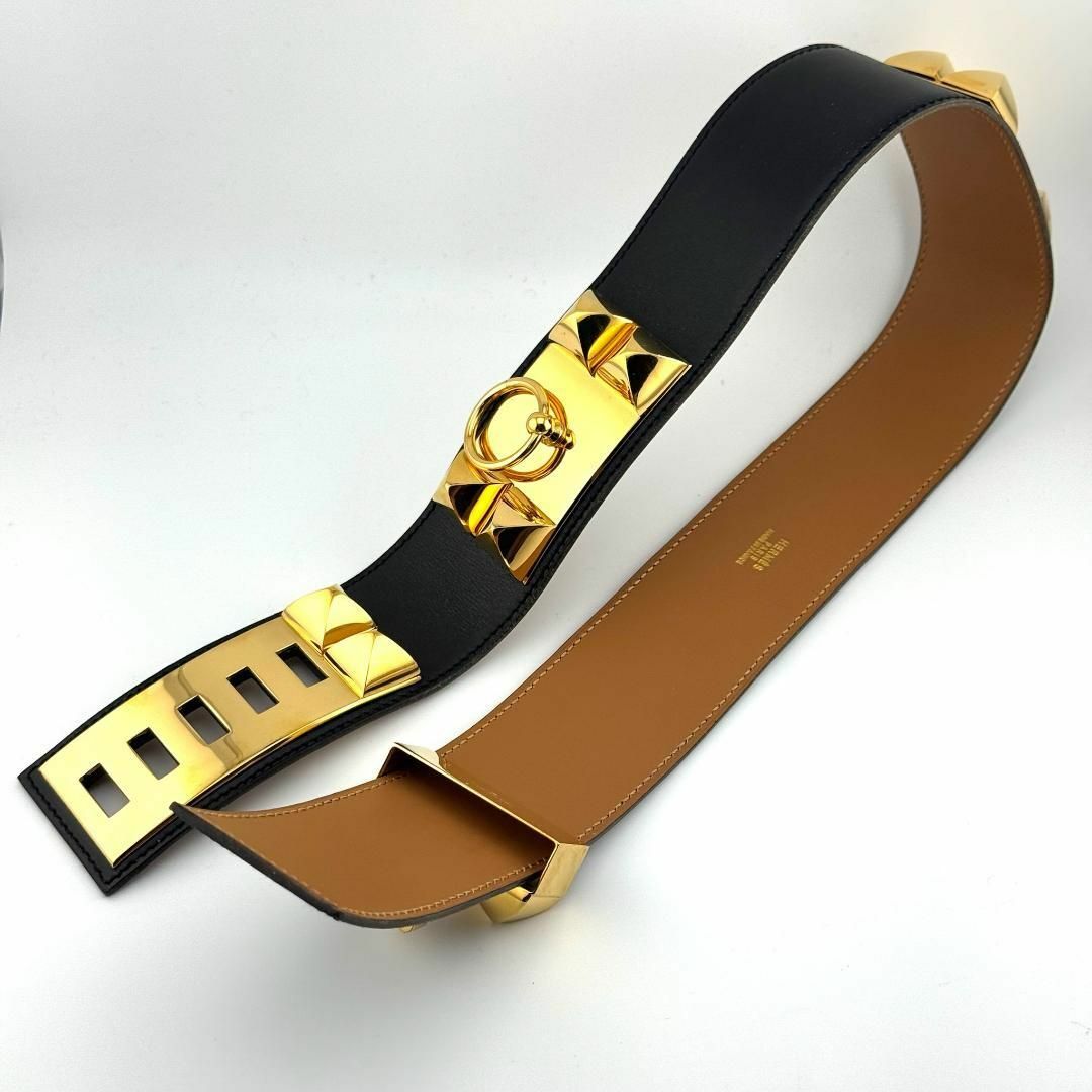HERMES - エルメス コリエドシアン メドール ベルト ブラック