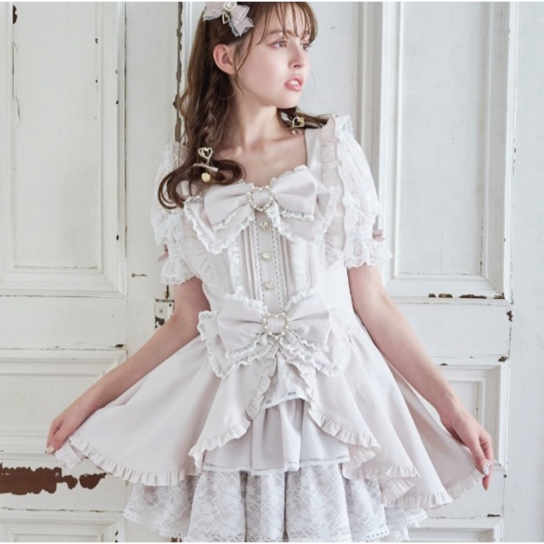 LIZ LISA - フロントカシュクールBIGリボンセットアップの通販 by