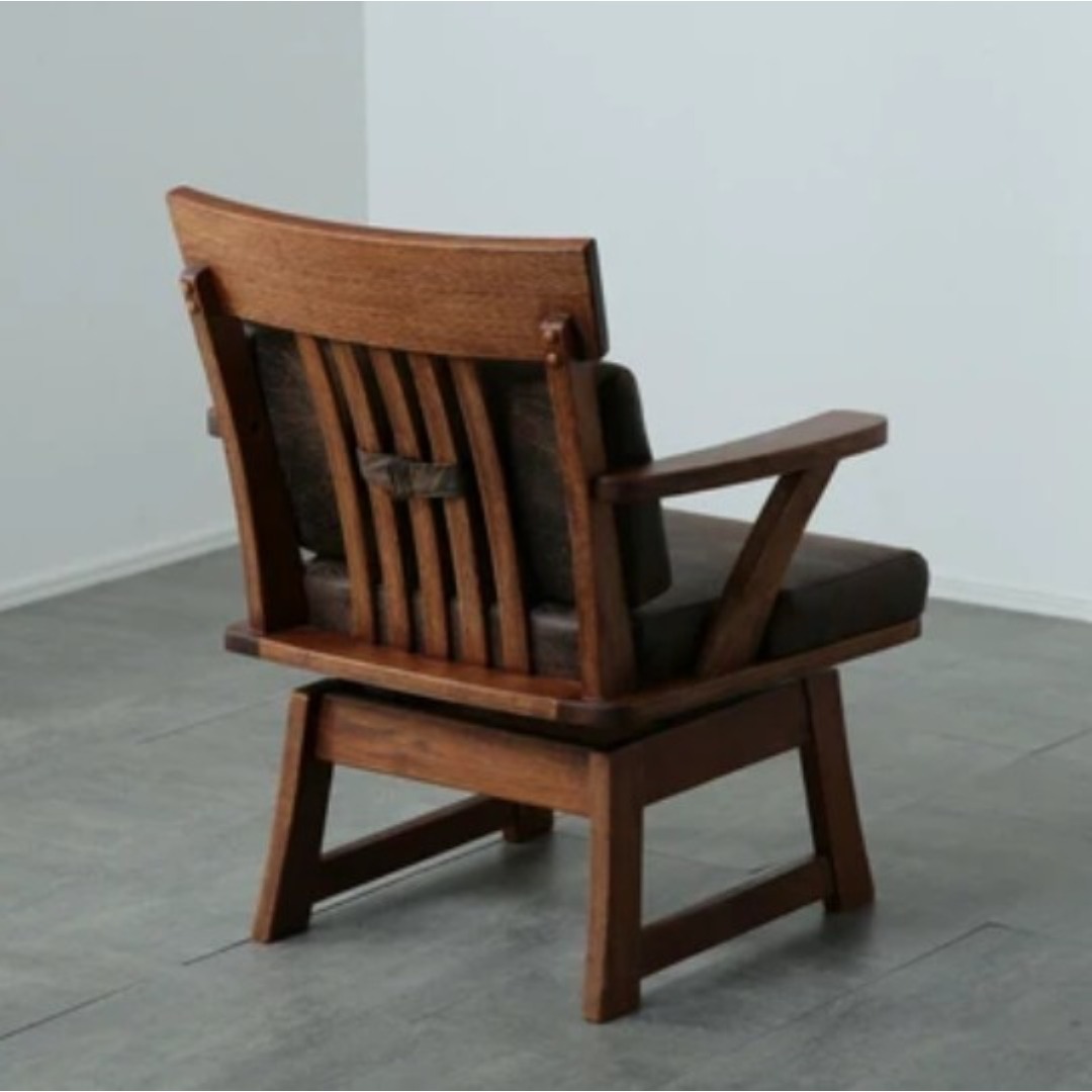 IFC DC BSU 1脚 回転式ダイニングチエア ブラウン 肘付き アームの通販