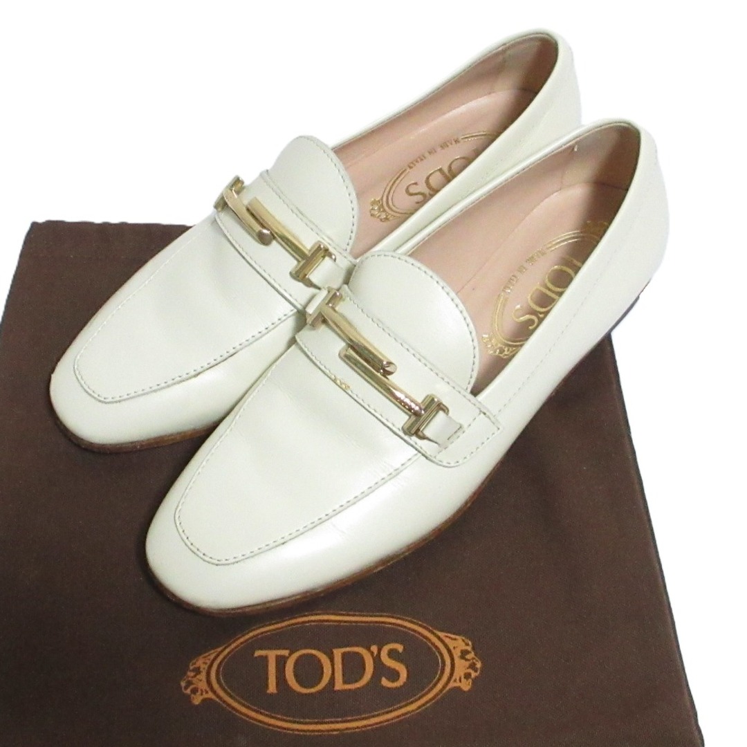 TOD'S - 良品 TOD'S トッズ ダブルTモチーフ レザー ローファー