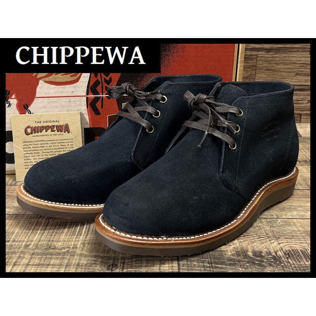 CHIPPEWA - 新品 デッド チペワ 50s復刻 スエード チャッカ ブーツ 紺