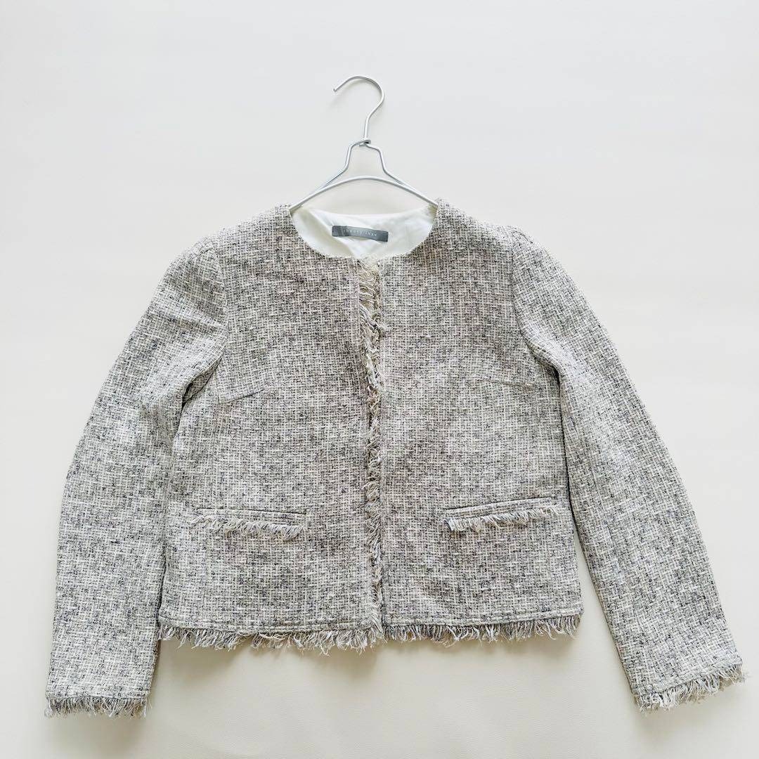Theory luxe - 美品 セオリーリュクス ノーカラーツイードジャケット