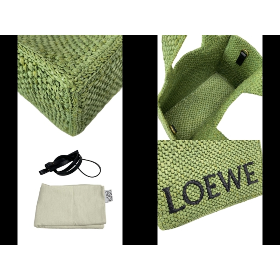 LOEWE(ロエベ) トートバッグ美品 フォント トート スモール グリーン