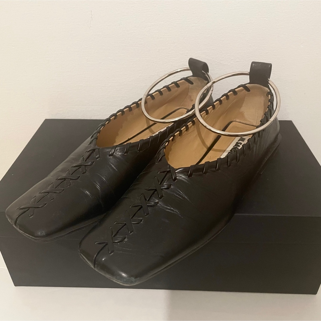 JIL SANDER - ジルサンダー メタルアンクレットバレエシューズ