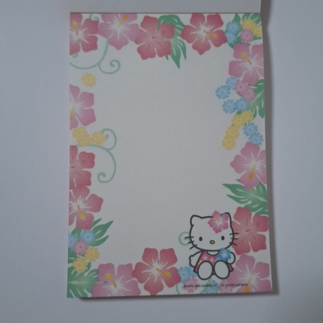 ハローキティ - ハローキティ メモ帳 ハイビスカスキティ ピンク 平成