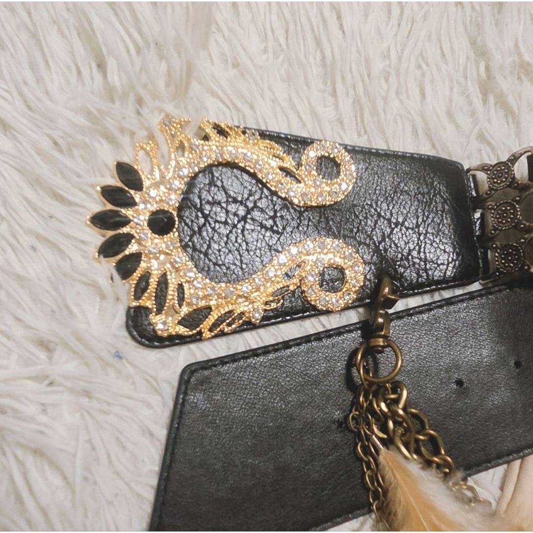 d.i.a - 新品d.i.a フェザー クロス チェーン スタッズ ベルト y2k