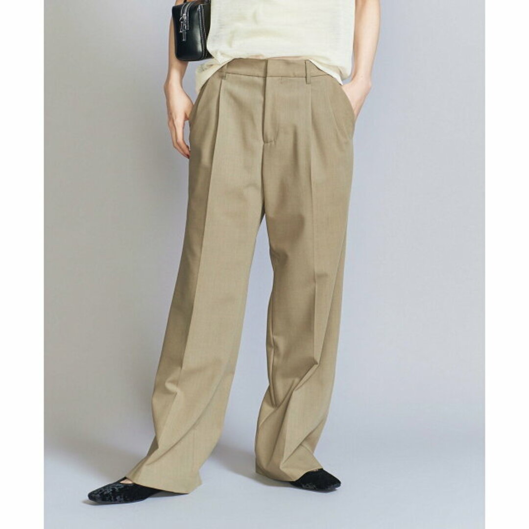 BEAUTY&YOUTH UNITED ARROWS - 【BEIGE】タック フレア パンツの通販
