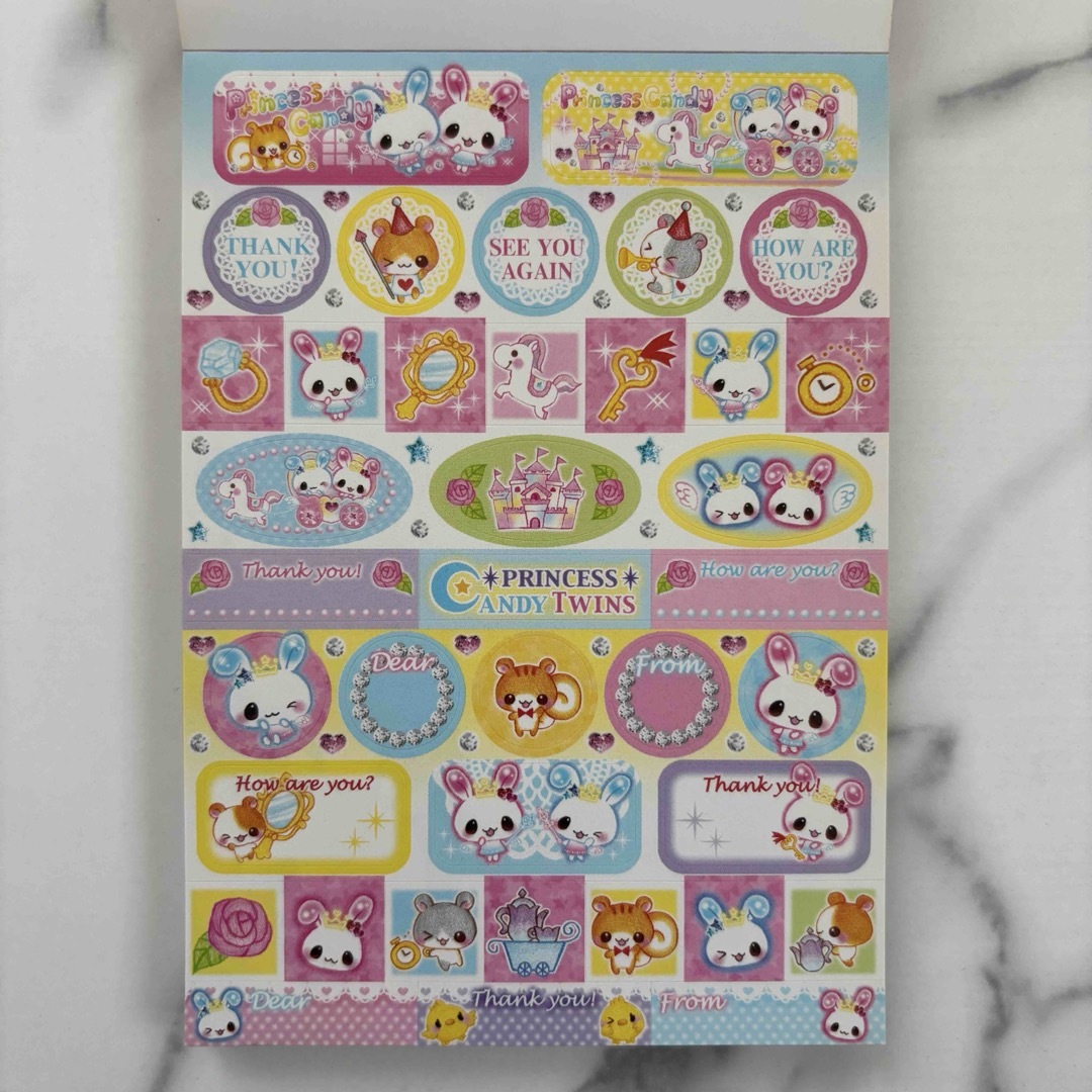 平成レトロ 当時物シール付きメモ帳 クーリア うさぎ りす ハムスター