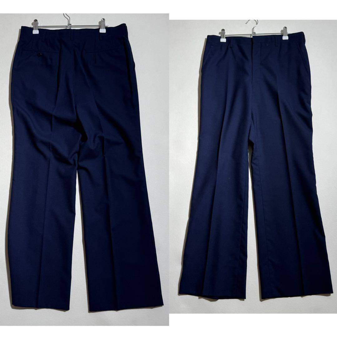 VINTAGE - セットアップ ネイビー スーツ パープル 紫 シャツ ネクタイ