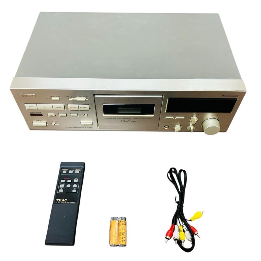 TEAC カセットデッキ ゴールド V-1050 N ゴールド リモコン付き 【公式