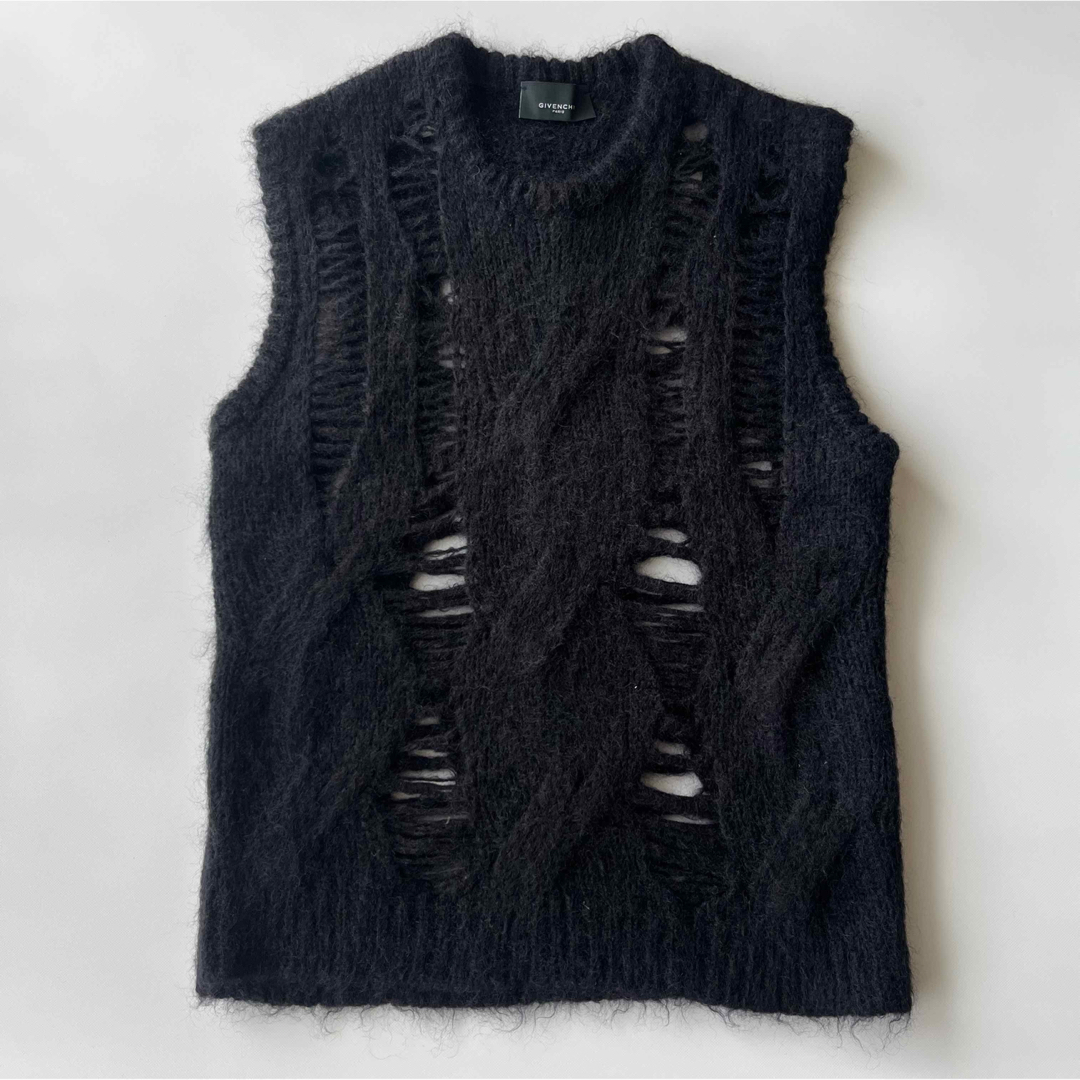 GIVENCHY - GIVENCHY ジバンシー シースルー モヘヤ混 ニットベストの