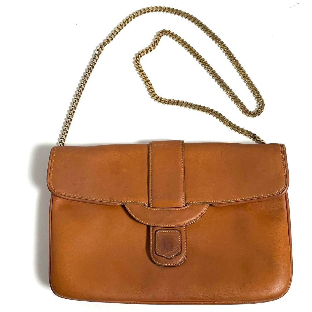 CELINE - CELINE Vintage Chain Shoulder Bag Brownの通販 by ブランド