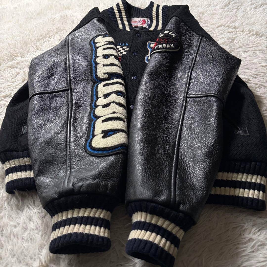 TEDMAN - 【激レア/42サイズ】TEDMAN スタジャン 袖レザー ブラック