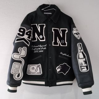 NEIGHBORHOOD - NEIGHBORHOOD スタジャン ブラック ネイバーフッドの