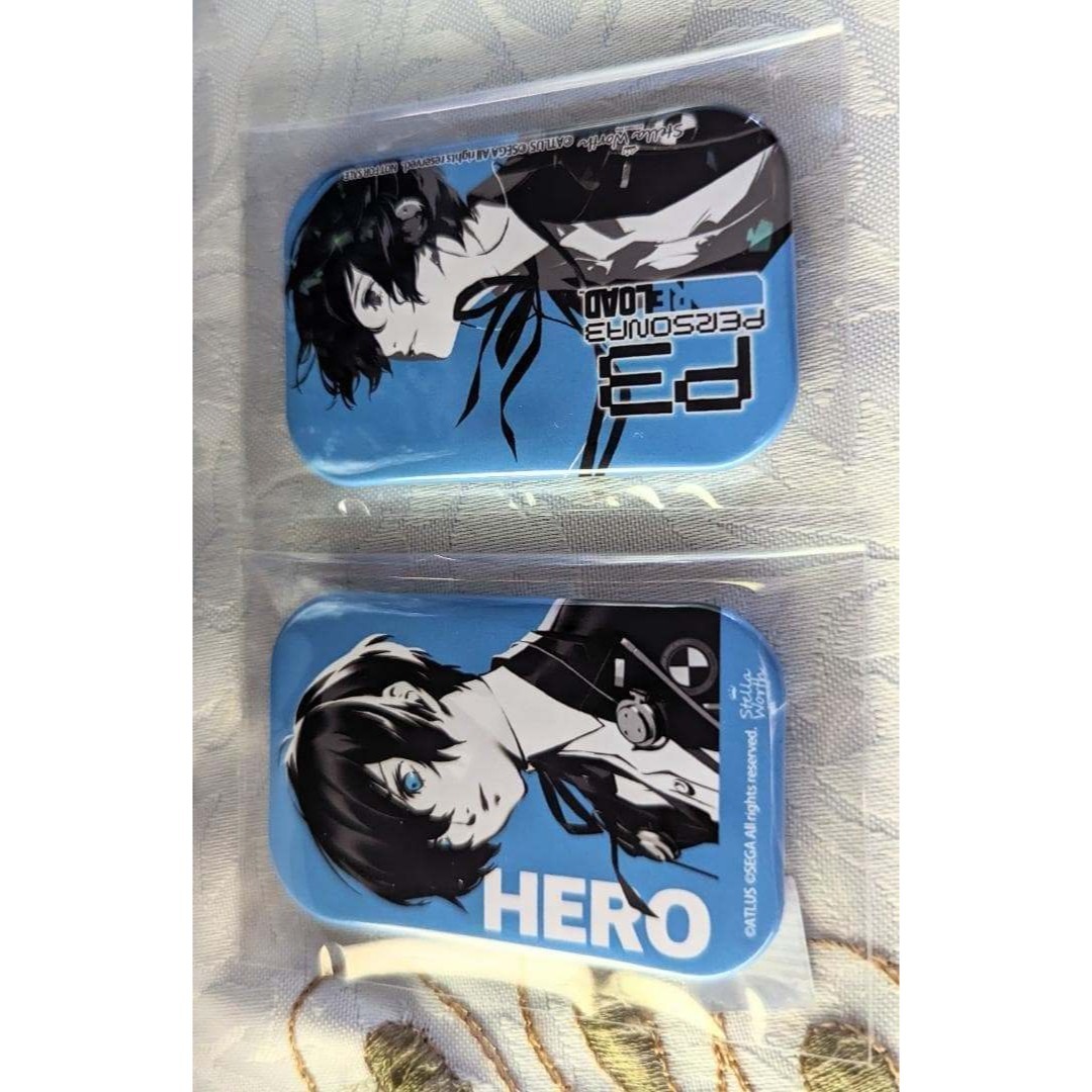 ペルソナ3 リロード アクリルブロック ワンダーグー 缶バッジ 主人公