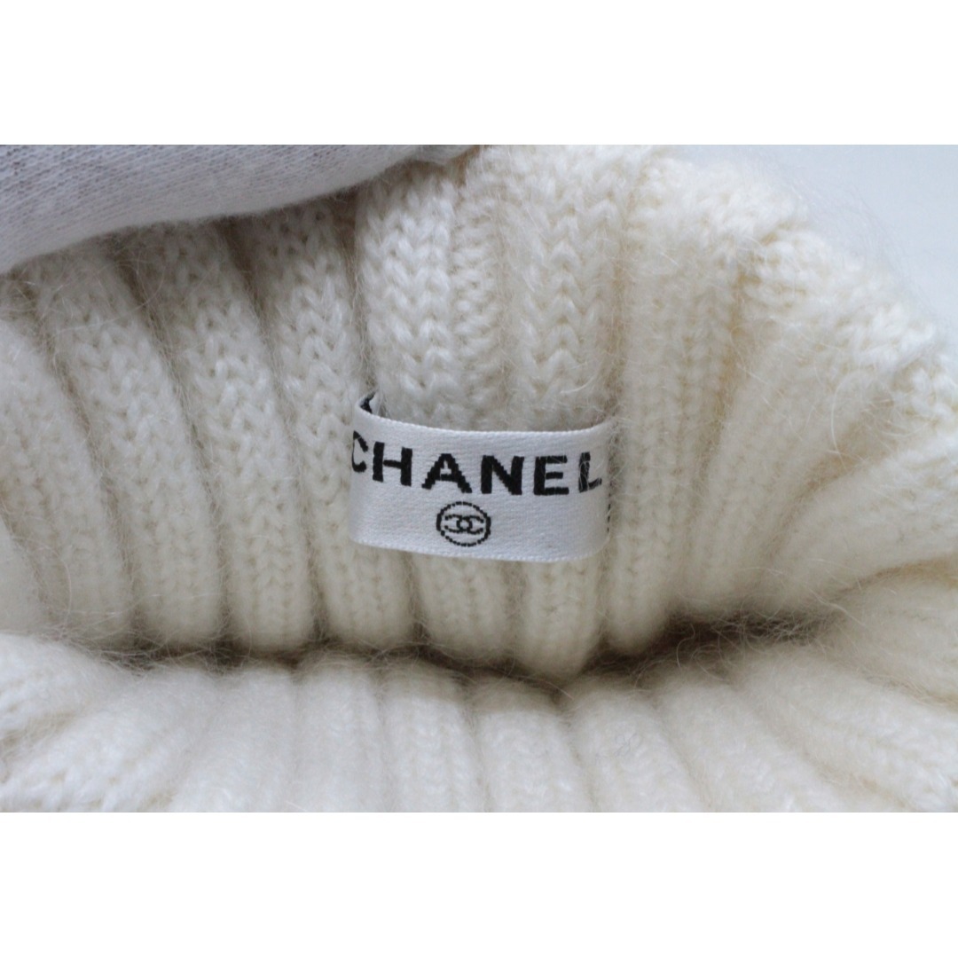 CHANEL - シャネル カメリアリボンネックウォーマー&リストバンド3点