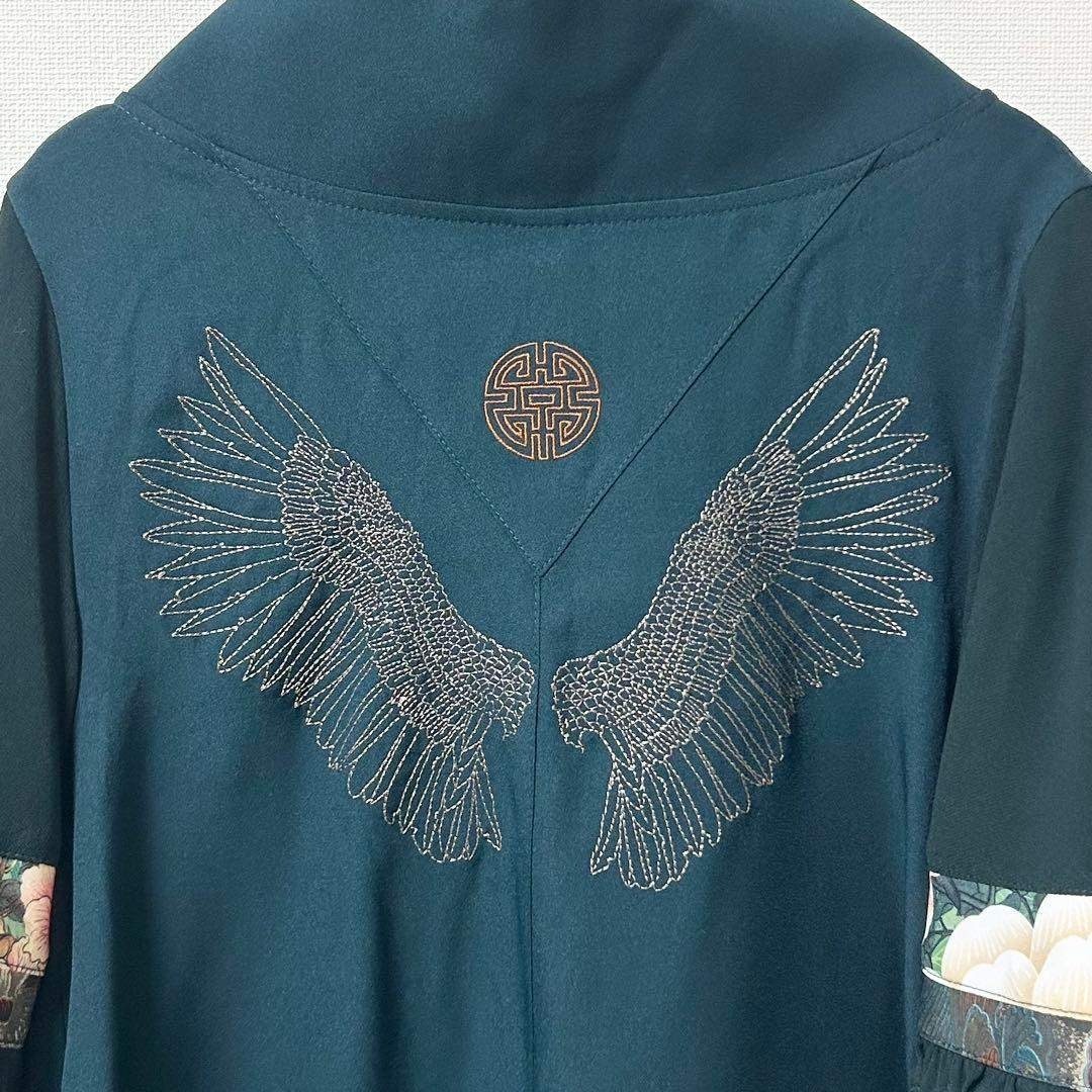 ozz oneste チャイナワンピース 羽織り グリーン