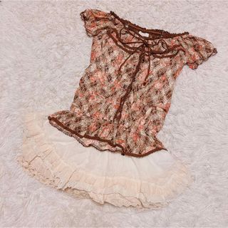 ♡LIZ LISA リズリサ♡柏店限定 花柄コーデュロイ＆3段レースワンピース♡