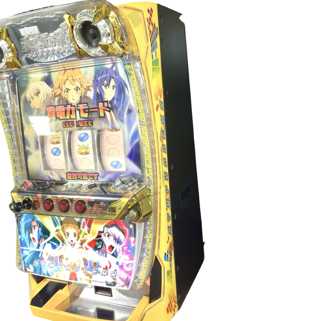 一直線に！シンフォギア実機音も光も良好！引取限定スロット パチスロ実機