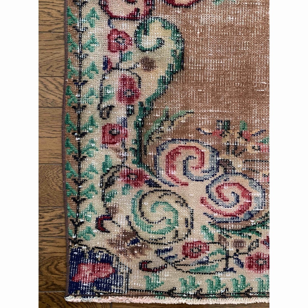 超大判 特大 271×140 超レア トルコヴィンテージラグ テラコッタオレンジ