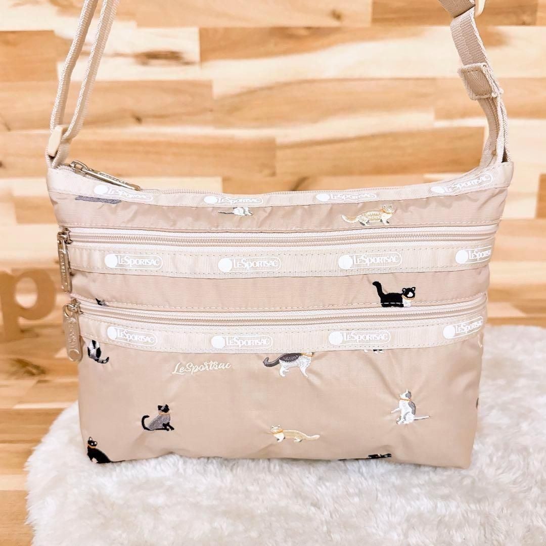 LeSportsac - 【レスポートサック】キャット猫ネコ 刺繍 ショルダー