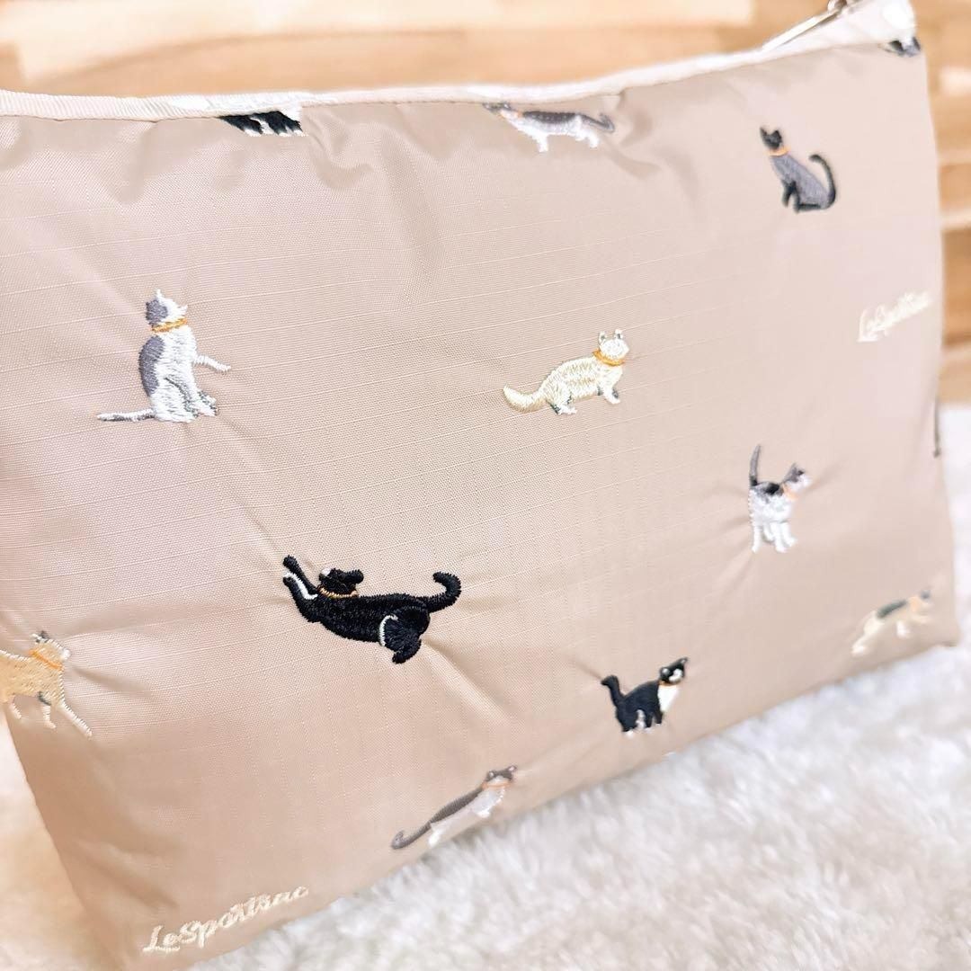 LeSportsac - 【レスポートサック】キャット猫ネコ 刺繍 ショルダー