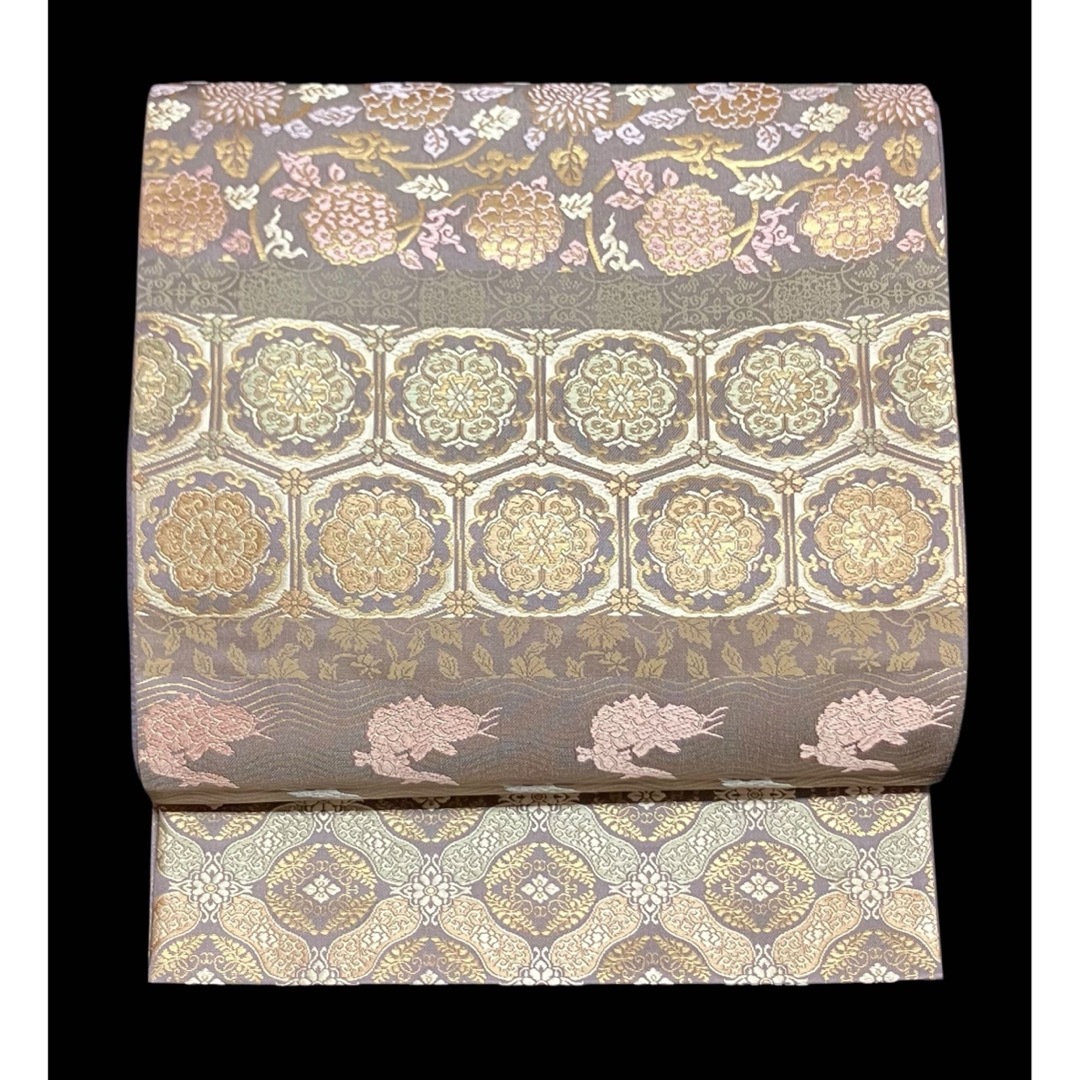 箔屋清兵衛 袋帯 双図柄 名物裂文様 全通日本の心 共