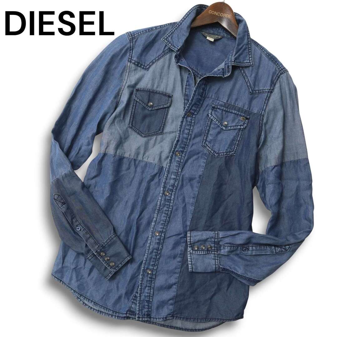 DIESEL - DIESEL ディーゼル 通年☆ パッチワーク ウエスタン 長袖