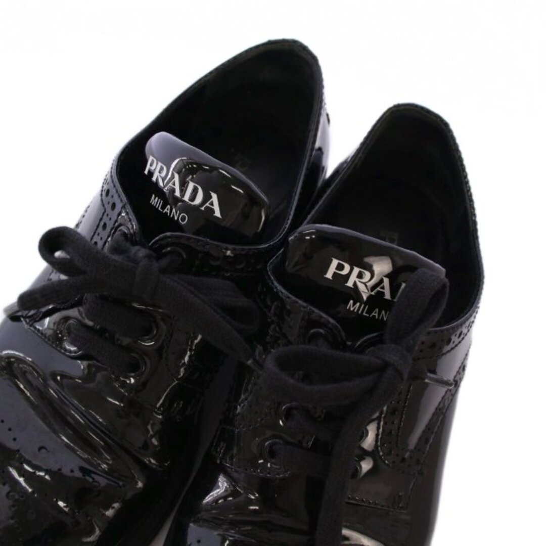 プラダ PRADA ローファー シューズ エナメル 36 黒